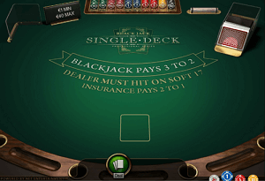 Atlantic City Blackjack Single Deck