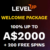 Level Up Casino Welcome Bonus